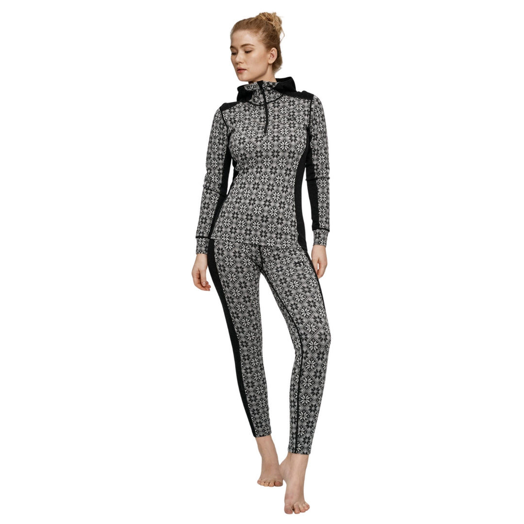 Kari Traa Rose Baselayer Hoodie - 100% Merino Wool - Black