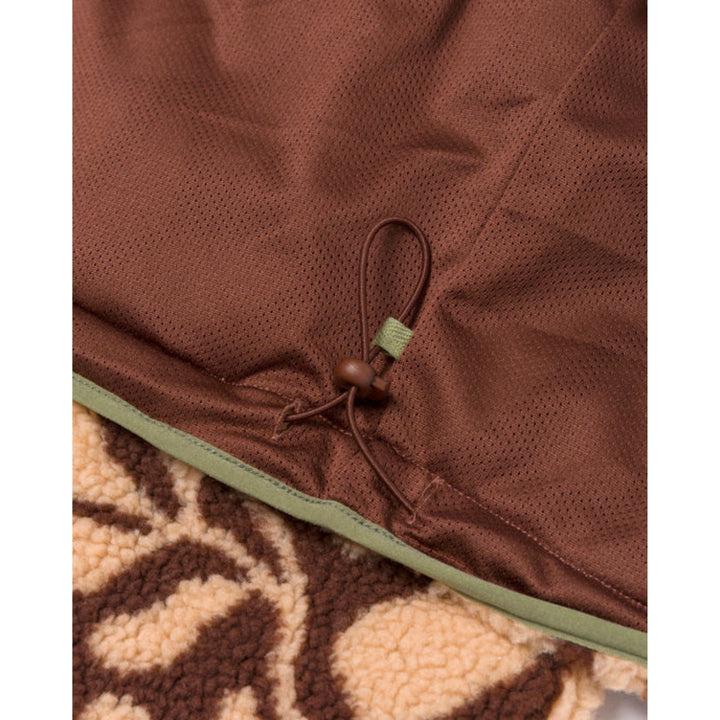 Parks Project Desert Wildflowers High Pile Women's Fleece Jacket - Cream and Brown