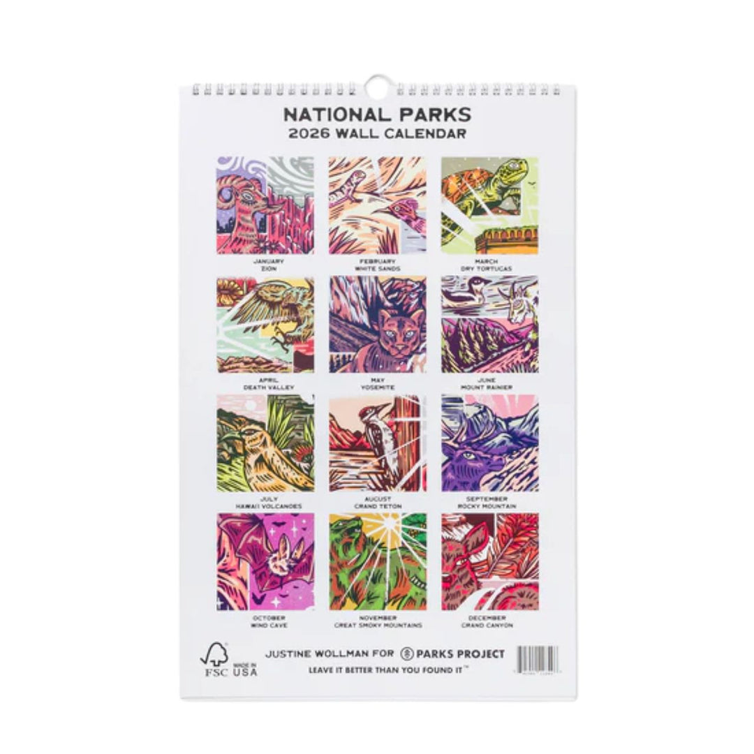 Parks Project 2026 Parks Project National Parks Calendar - MLT