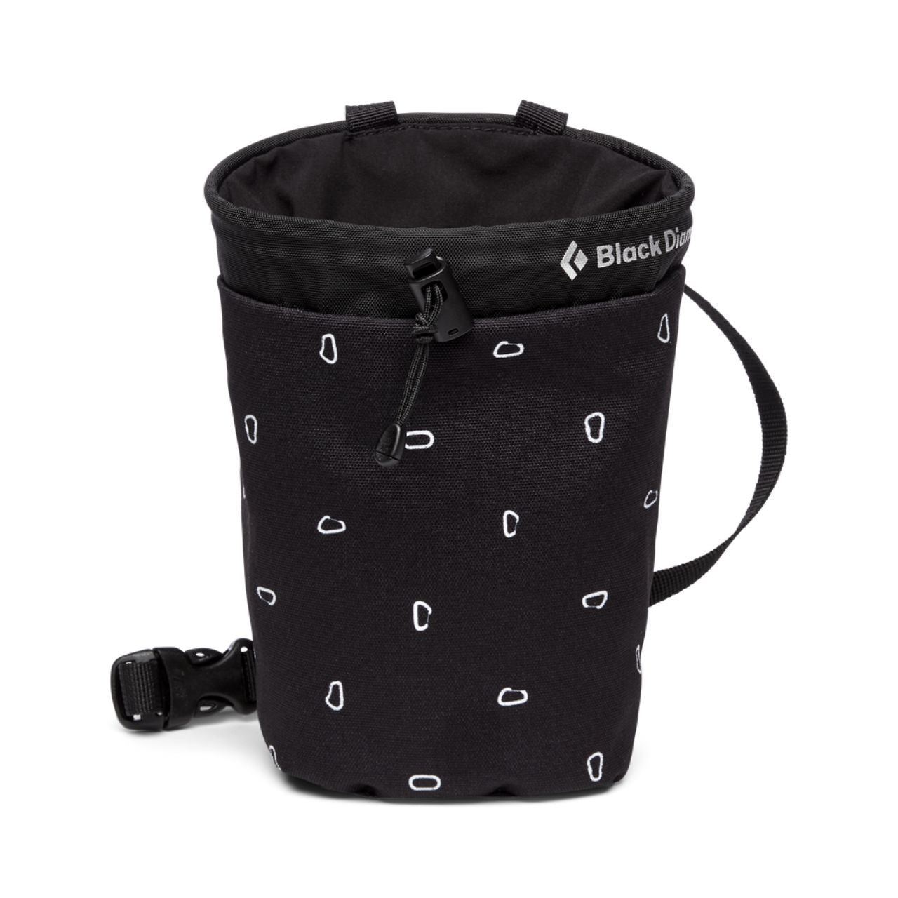 Black Diamond Gym Chalk Bag in Black Carabiner Print