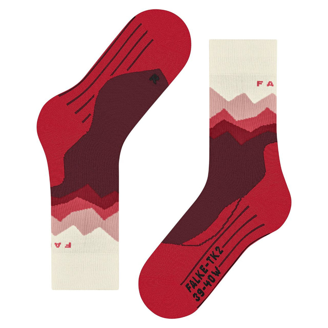 Falke TK2 Women's Crest Hiking Socks - Merlot