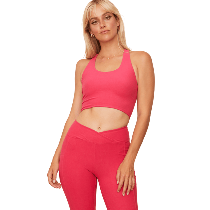 Wolven Criss Cross Tank in Lychee