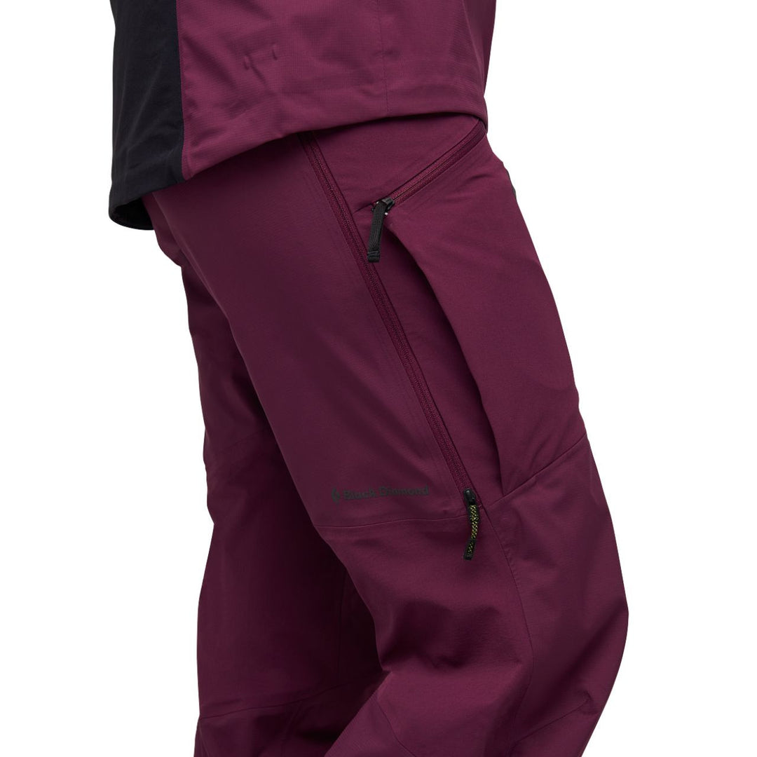 Black Diamond Dawn Patrol Hybrid Pants - Blackberry