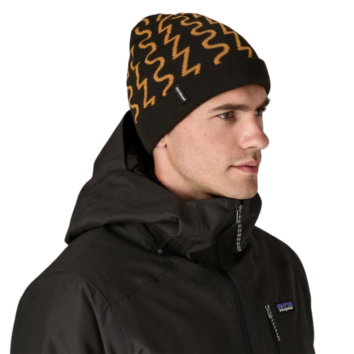 Patagonia PowSlayer Beanie - Fresh Tracks: Black