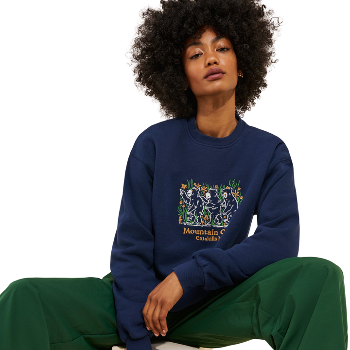 Parks Project Catskills Bear Buds Embroidered Crewneck Sweatshirt