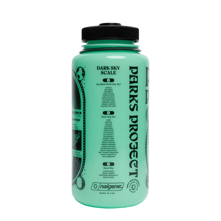 Parks Project Dark Sky Recycled Glow-In-The-Dark Water Bottle