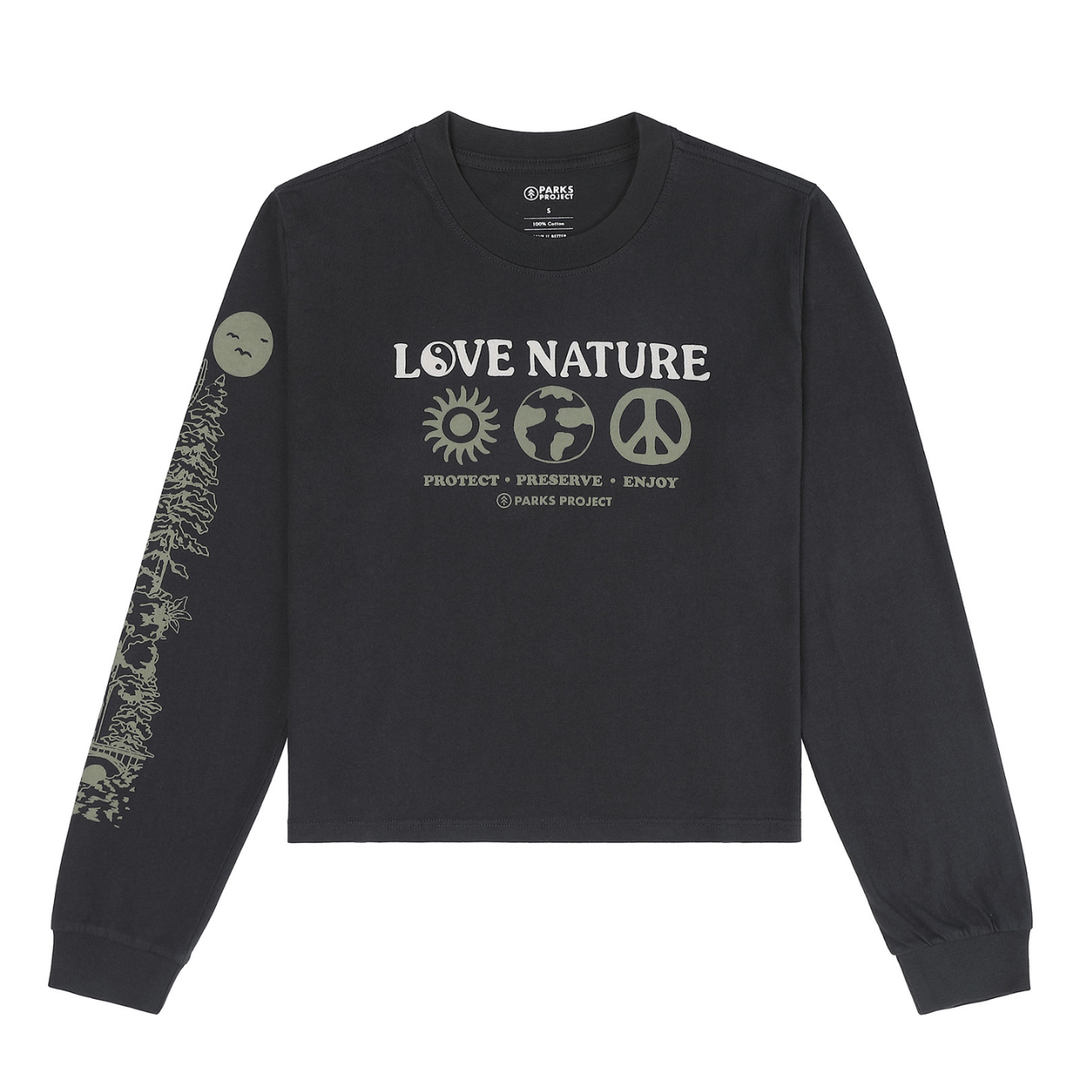 Parks Project Love Nature Boxy Long Sleeve Tee - VNBLK
