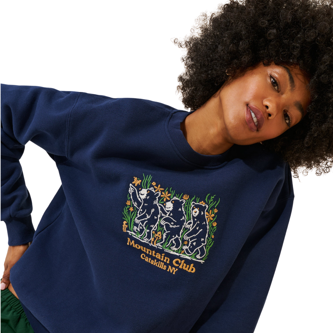 Parks Project Catskills Bear Buds Embroidered Crewneck Sweatshirt
