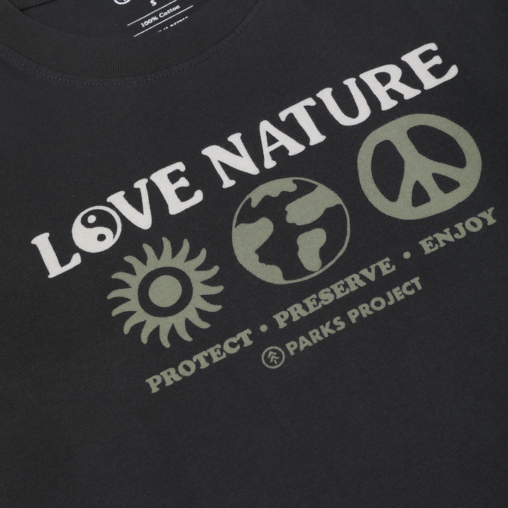 Parks Project Love Nature Boxy Long Sleeve Tee - VNBLK