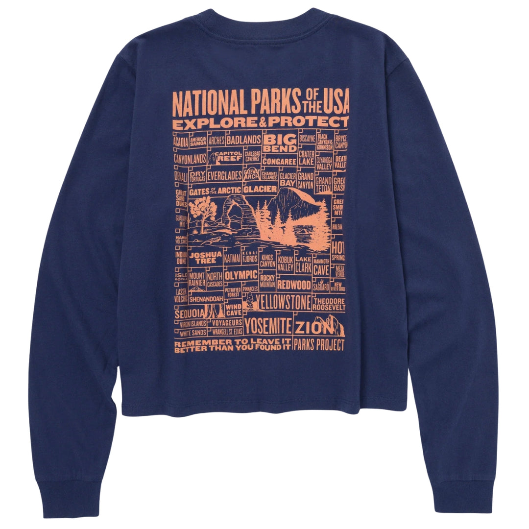 Parks Project National Parks of The USA Checklist Boxy Long Sleeve Tee