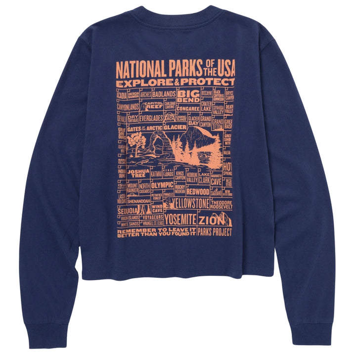 Parks Project National Parks of The USA Checklist Boxy Long Sleeve Tee