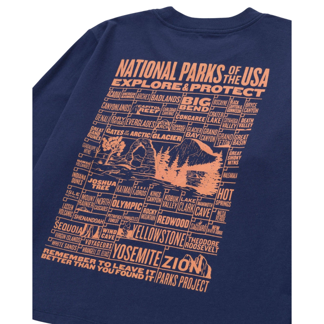 Parks Project National Parks of The USA Checklist Boxy Long Sleeve Tee
