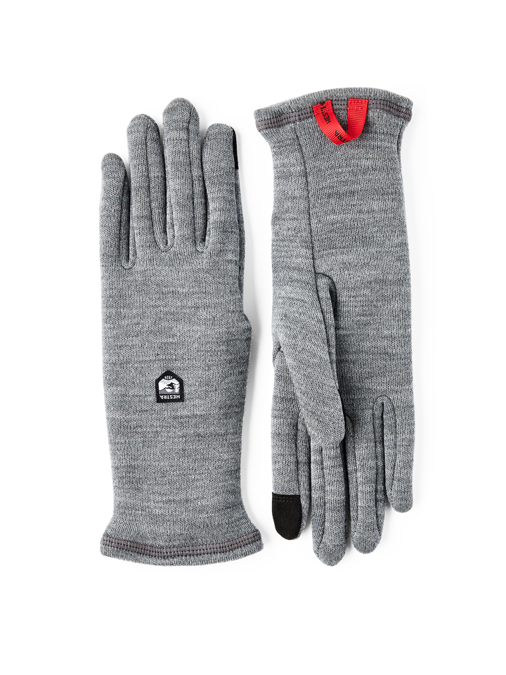 Hestra Gravita Mrino Liner - 5 finger - Grey
