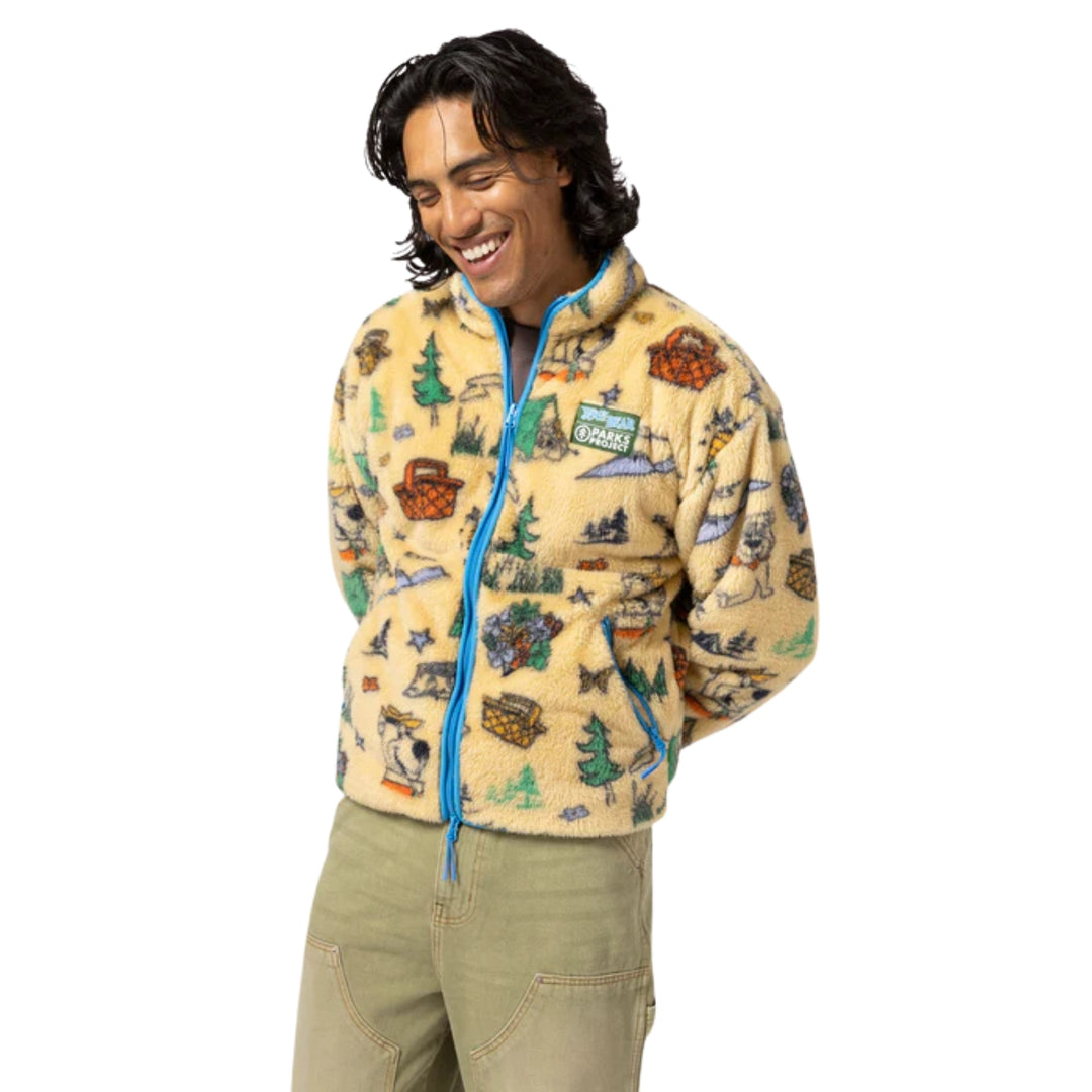 Parks Project Yogi Bear x Parks Project Shearling Jacket