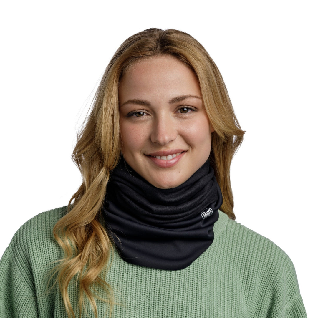 Buff Windproof Neckwarmer - Solid Black