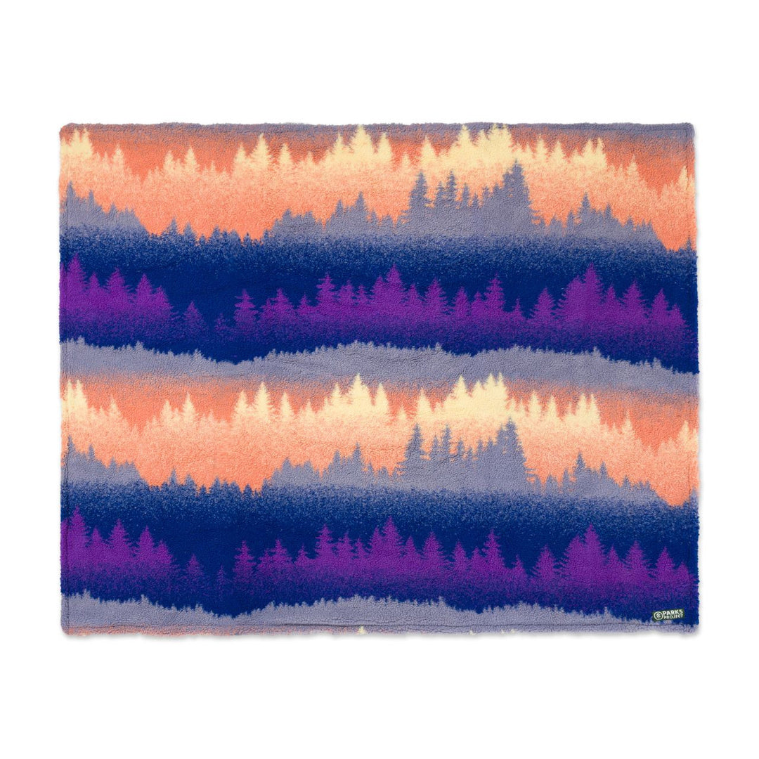 Parks Project Smoky Mtn. Haze Fleece Throw - MLT