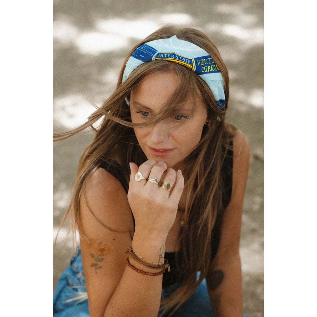 Bandits Bandanas - "Venture With Curiosity" - Airstream x BANDITS (Sky Blue)