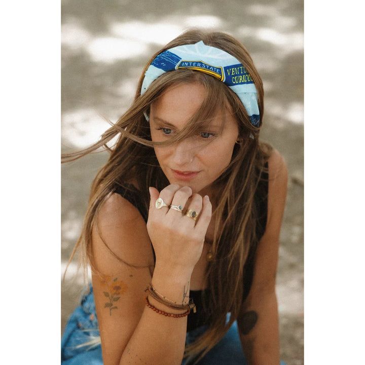 Bandits Bandanas - "Venture With Curiosity" - Airstream x BANDITS (Sky Blue)