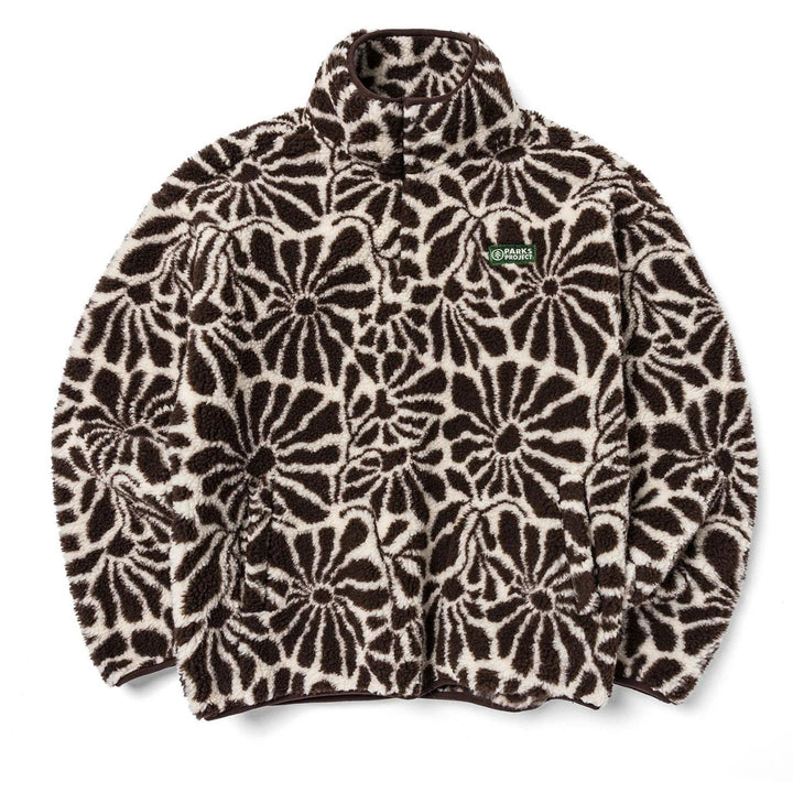 High Desert Wildflowers High Pile Fleece - Brown and Natural