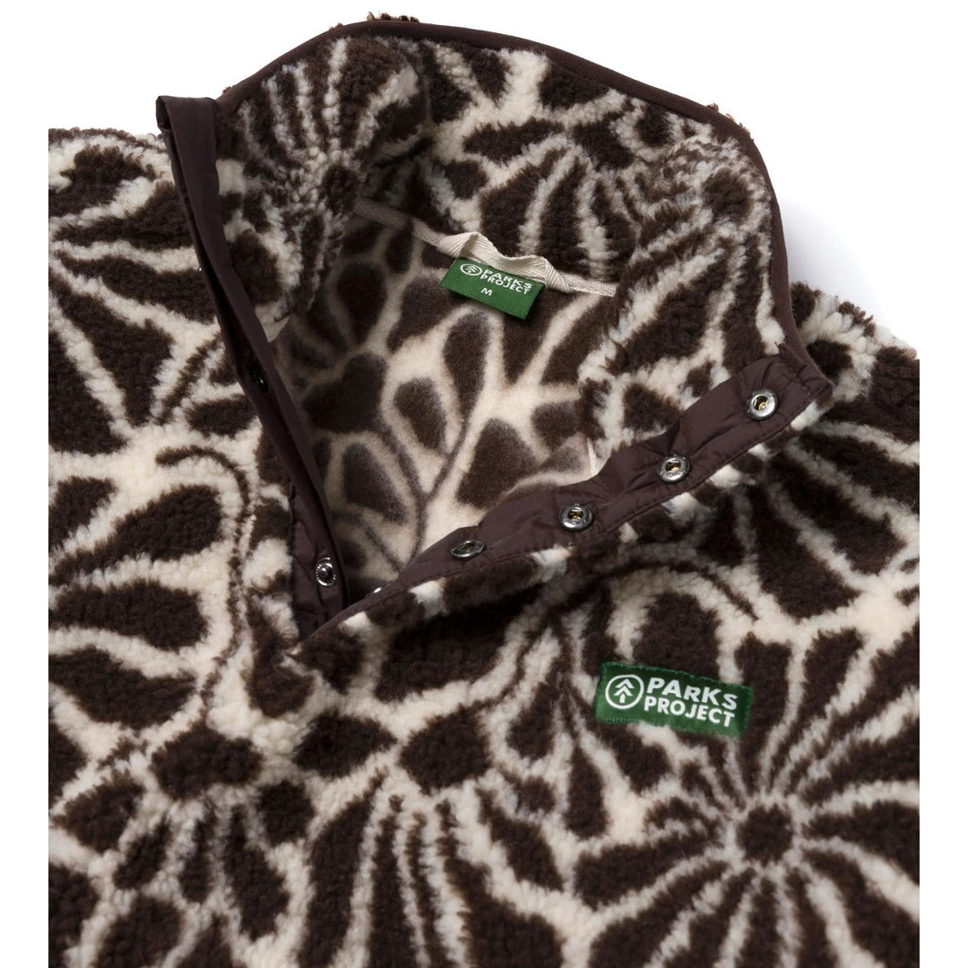 High Desert Wildflowers High Pile Fleece - Brown and Natural
