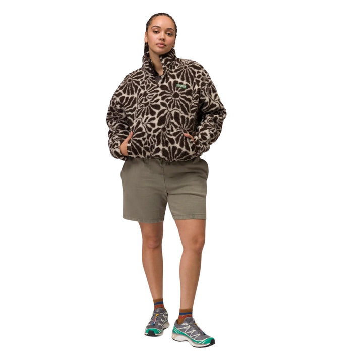 High Desert Wildflowers High Pile Fleece - Brown and Natural