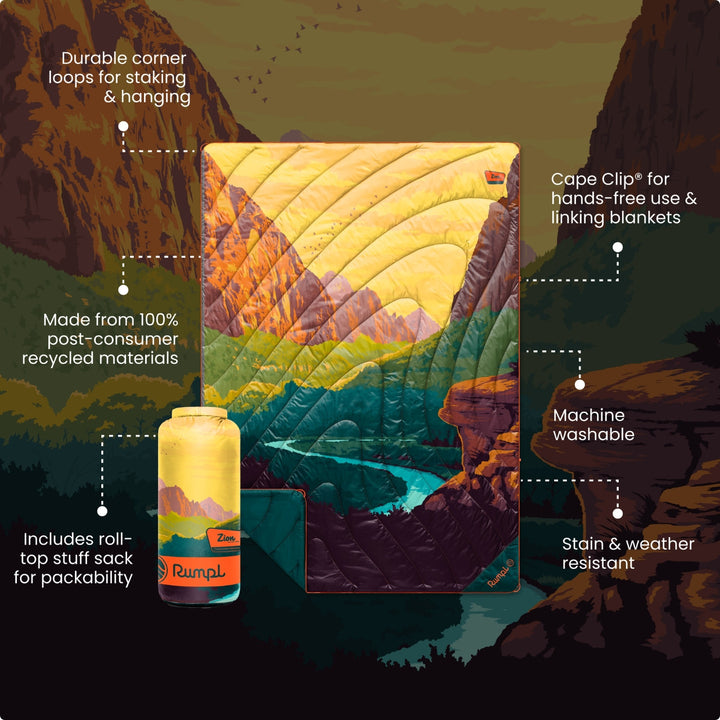 Rumpl Original Puffy Blanket - Zion National Park