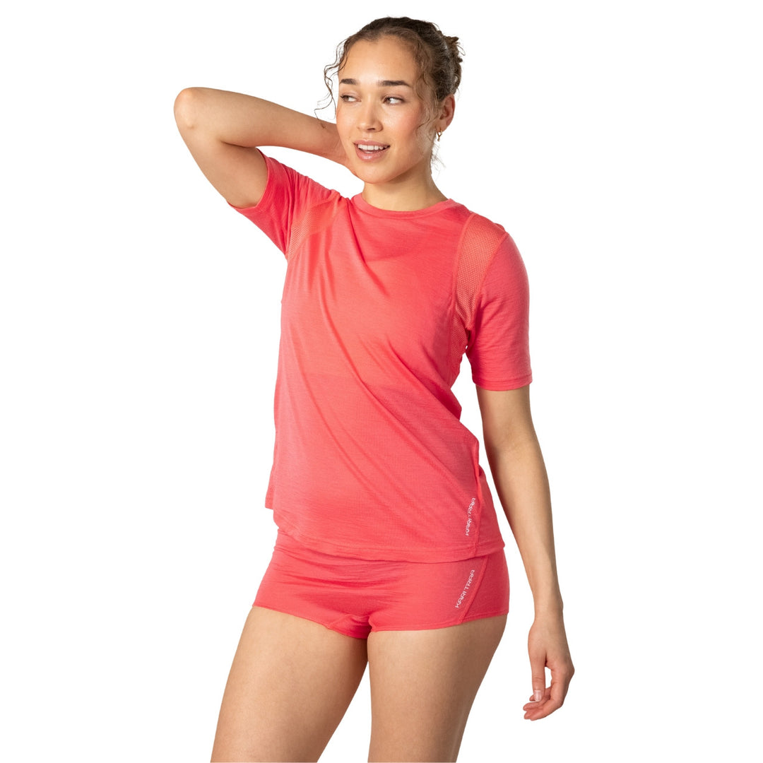 Kari Traa Embla Wool Tee - Candy Coral