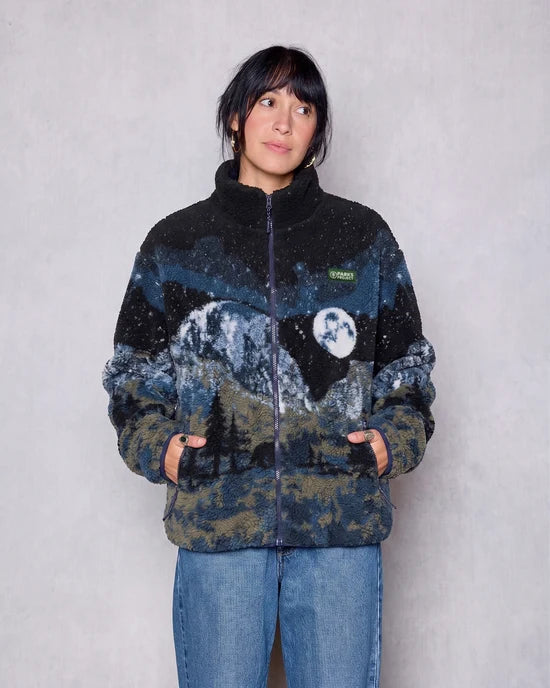 Yosemite Night Views Full Zip High Pile Fleece