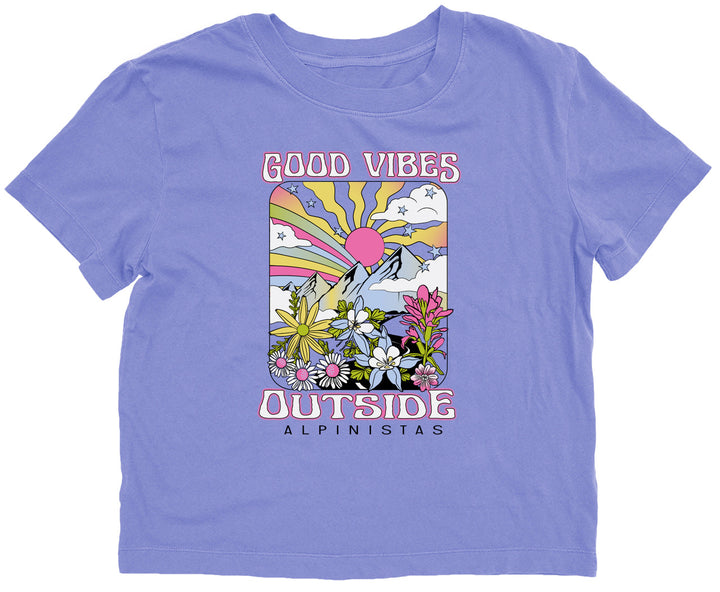 Alpinistas "Good Vibes Outside" Tee - Periwinkle
