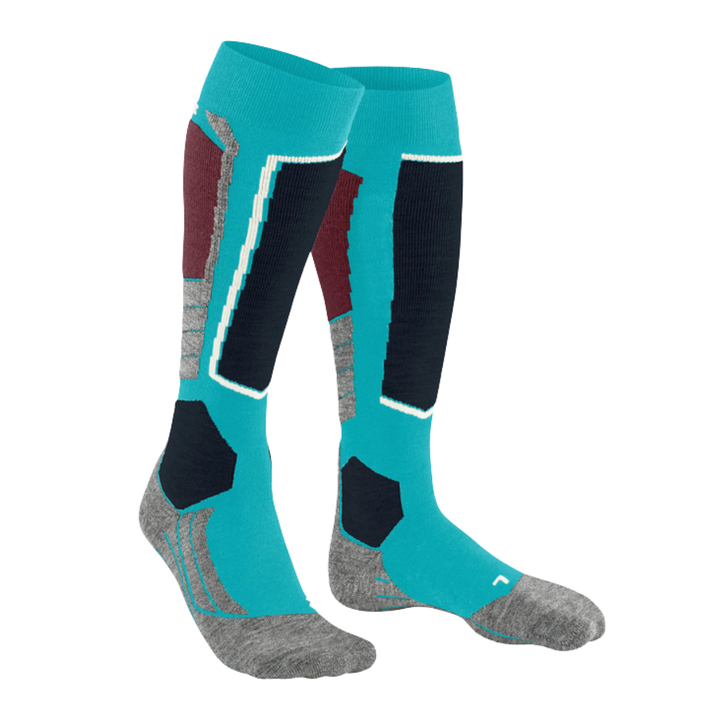 Falke SK4 Advanced Women Skiing Knee-High Socks - Peacock Blue