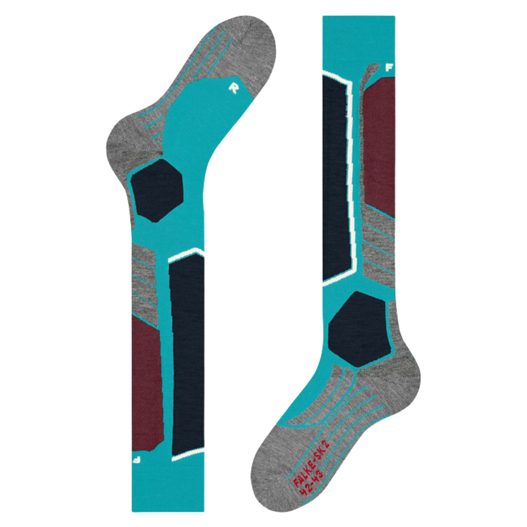 Falke SK4 Advanced Women Skiing Knee-High Socks - Peacock Blue