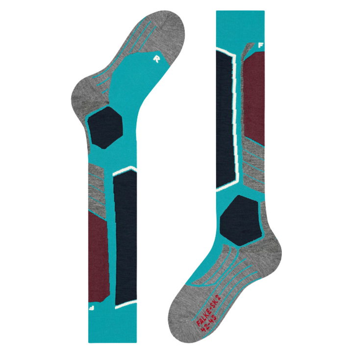 Falke SK4 Advanced Women Skiing Knee-High Socks - Peacock Blue