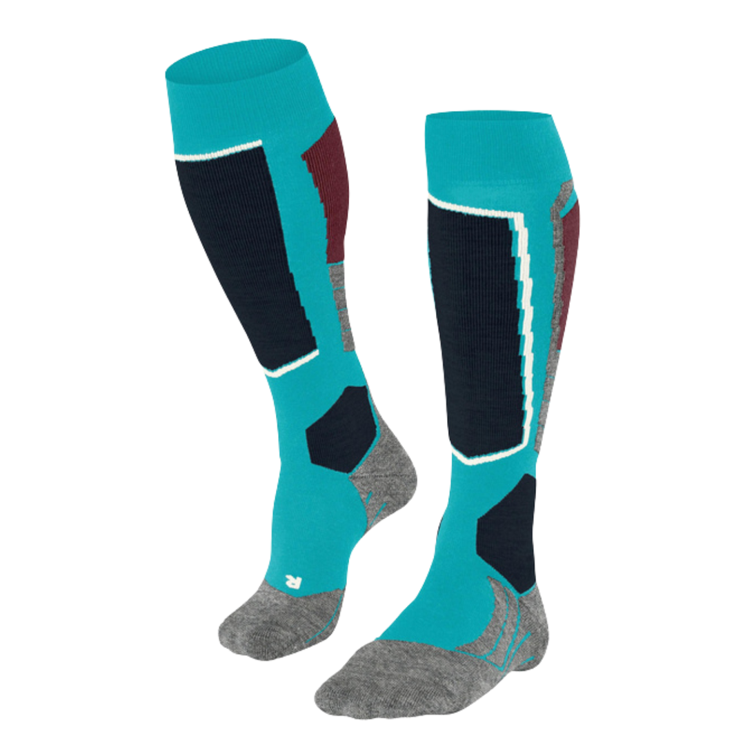 Falke SK4 Advanced Women Skiing Knee-High Socks - Peacock Blue