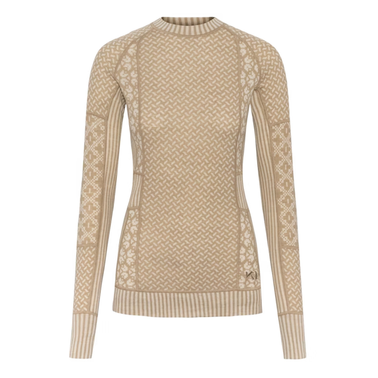 Kari Traa Smekker Long Sleeve Baselayer - 100% Merino Wool Mocha